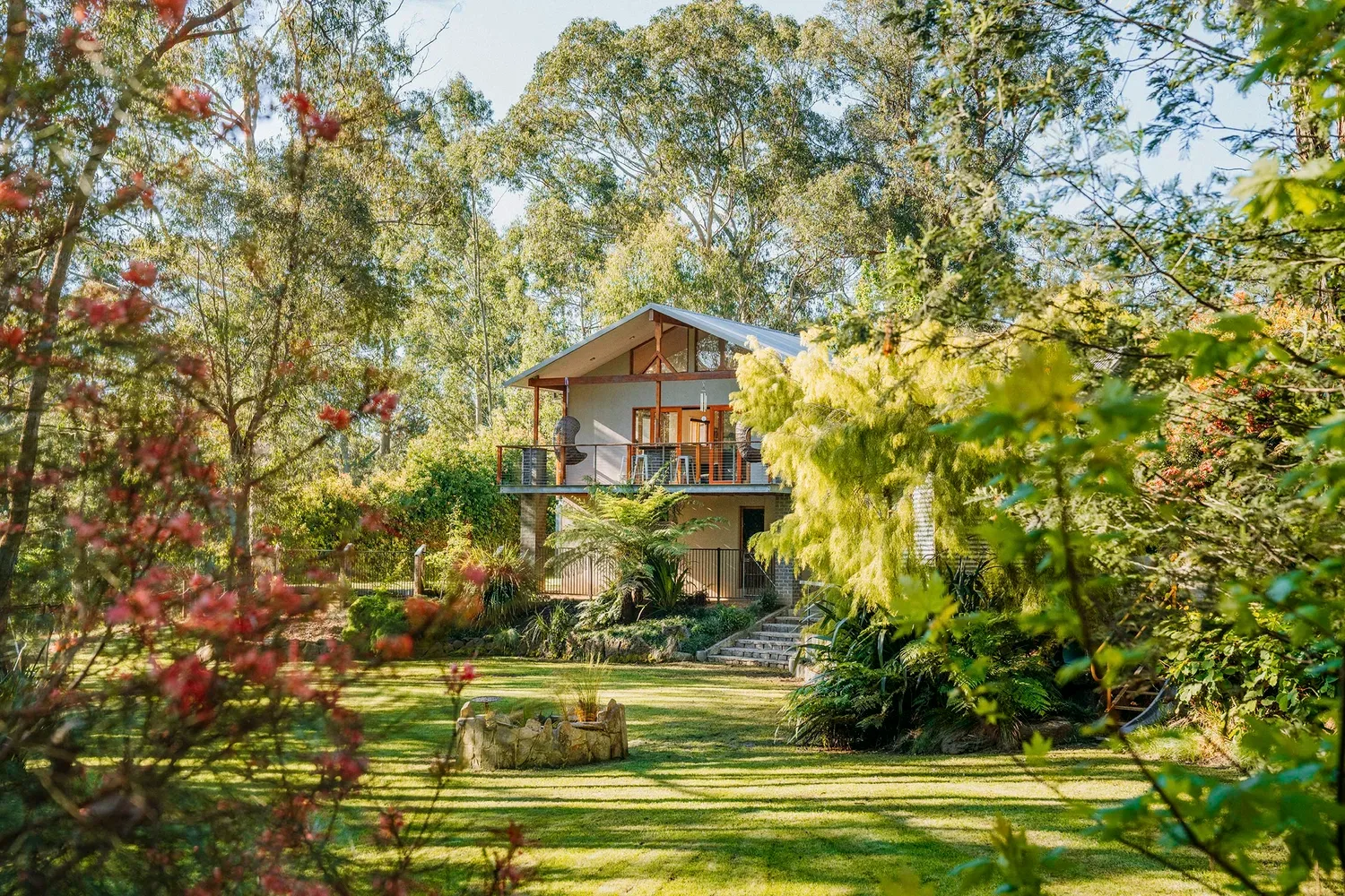 The Cockatoo house seen through its established garden.