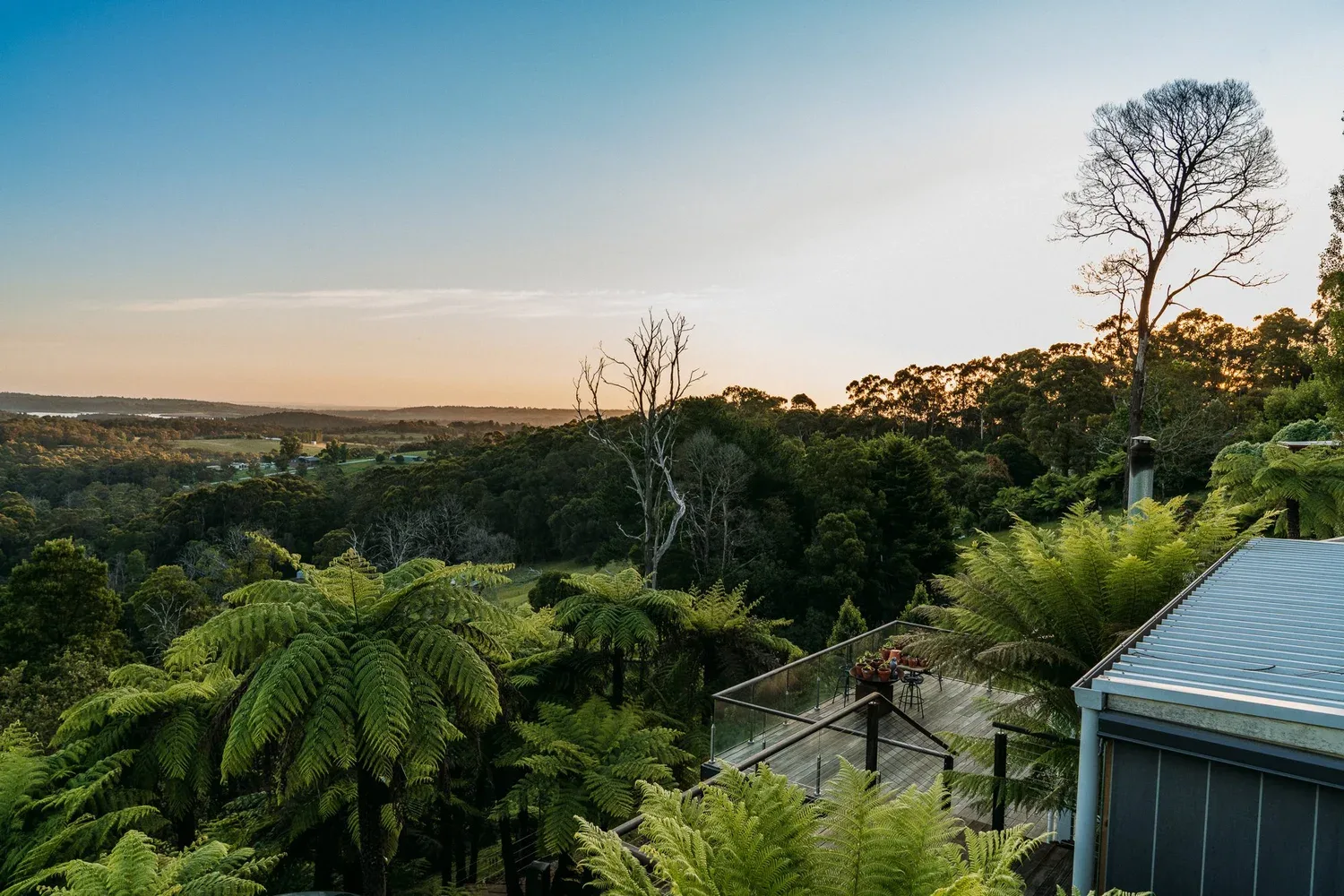 The view across the hills from Cloud View in Menzies Creek.